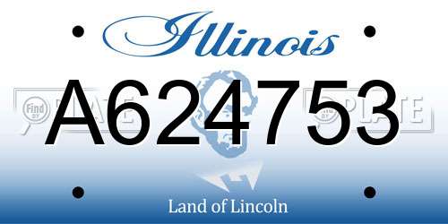 A624753 Illinois License Plate