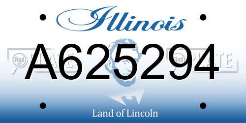 A625294 Illinois License Plate