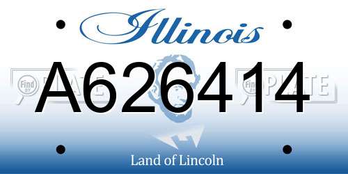 A626414 Illinois License Plate