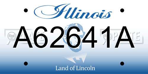 A62641A Illinois License Plate