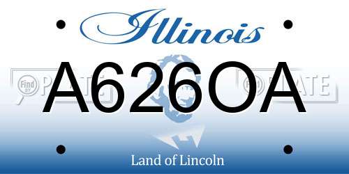A626OA Illinois License Plate