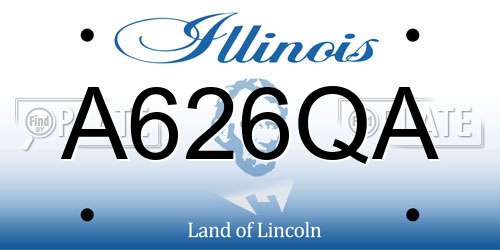 A626QA Illinois License Plate