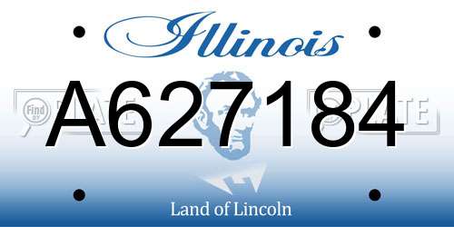 A627184 Illinois License Plate
