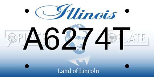 A6274T Illinois License Plate