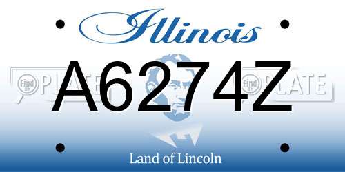 A6274Z Illinois License Plate