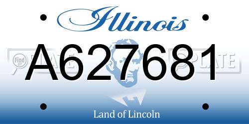 A627681 Illinois License Plate