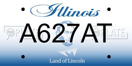 A627AT Illinois License Plate