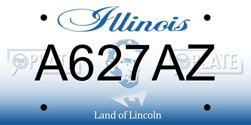 A627AZ Illinois License Plate