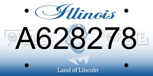 A628278 Illinois License Plate