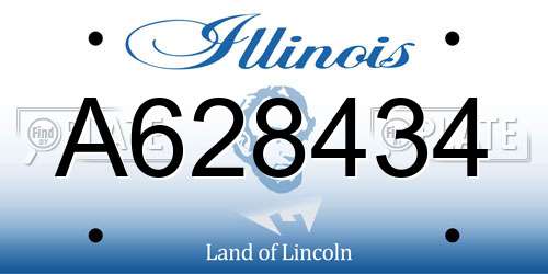 A628434 Illinois License Plate