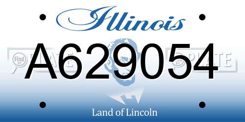 A629054 Illinois License Plate