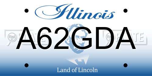 A62GDA Illinois License Plate