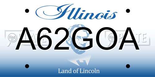 A62GOA Illinois License Plate