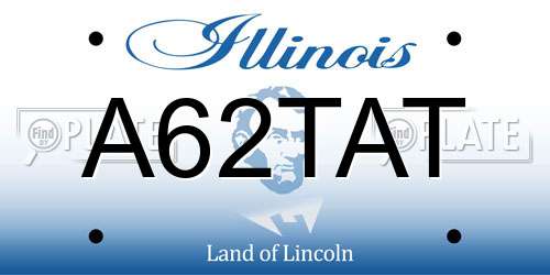 A62TAT Illinois License Plate