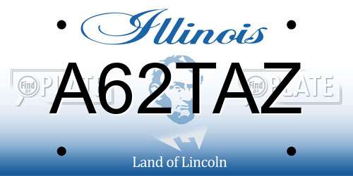 A62TAZ Illinois License Plate
