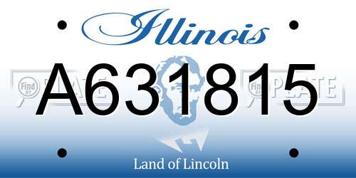 A631815 Illinois License Plate