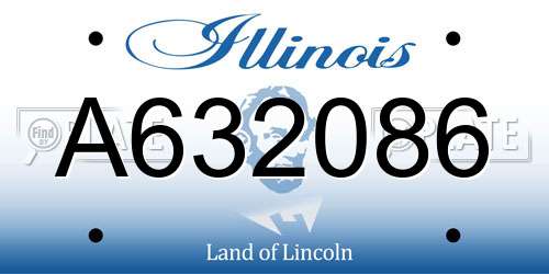 A632086 Illinois License Plate