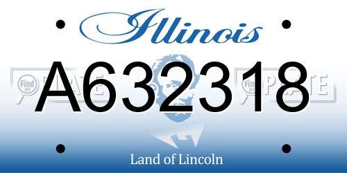 A632318 Illinois License Plate