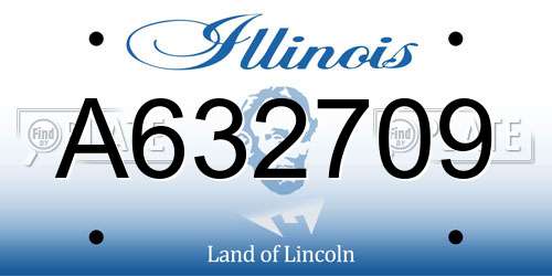 A632709 Illinois License Plate