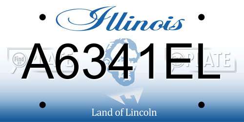 A6341EL Illinois License Plate