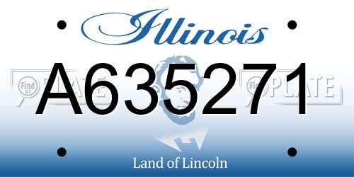 A635271 Illinois License Plate