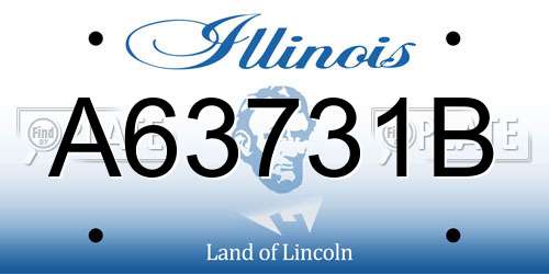A63731B Illinois License Plate