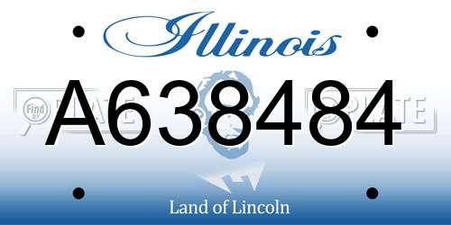A638484 Illinois License Plate