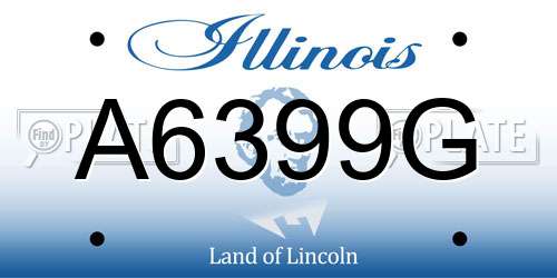 A6399G Illinois License Plate