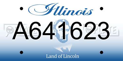 A641623 Illinois License Plate