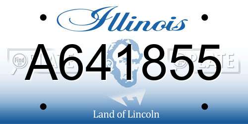 A641855 Illinois License Plate