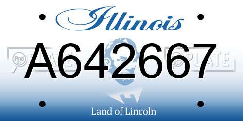 A642667 Illinois License Plate