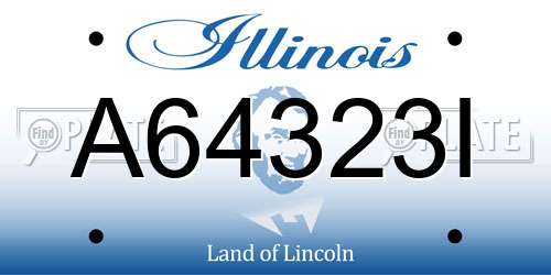A64323I Illinois License Plate