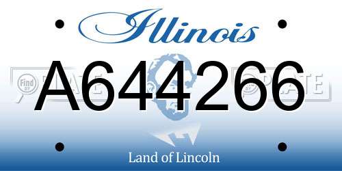 A644266 Illinois License Plate