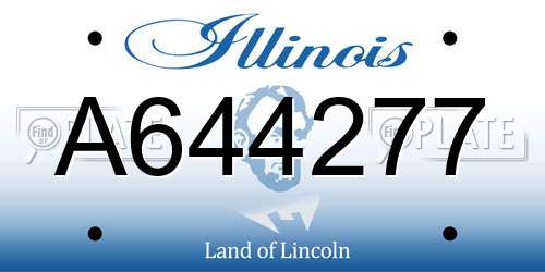 A644277 Illinois License Plate