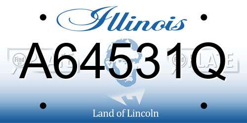 A64531Q Illinois License Plate