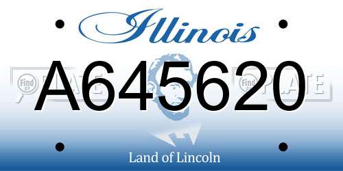 A645620 Illinois License Plate