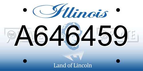 A646459 Illinois License Plate