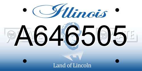 A646505 Illinois License Plate