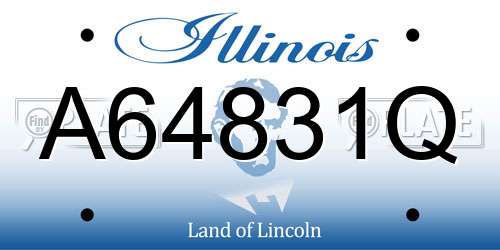 A64831Q Illinois License Plate