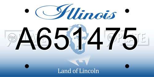A651475 Illinois License Plate