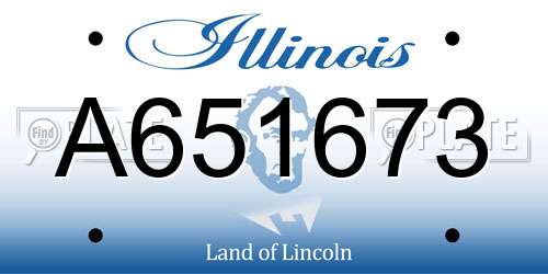 A651673 Illinois License Plate