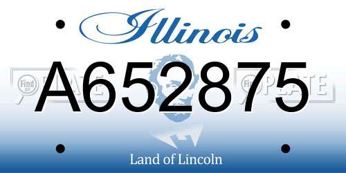 A652875 Illinois License Plate