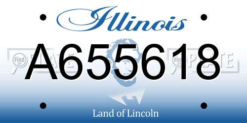 A655618 Illinois License Plate
