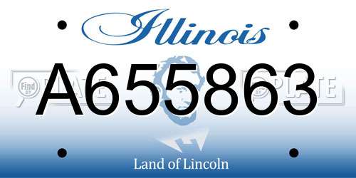 A655863 Illinois License Plate