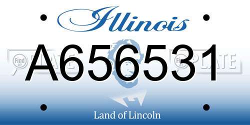 A656531 Illinois License Plate
