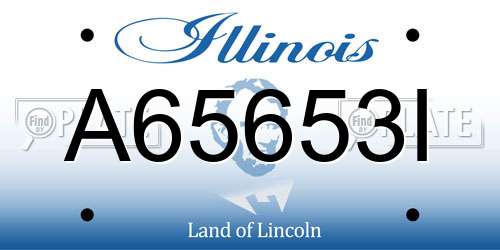 A65653I Illinois License Plate