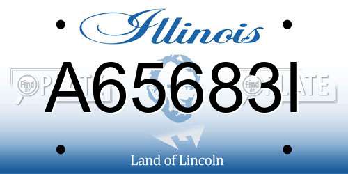A65683I Illinois License Plate