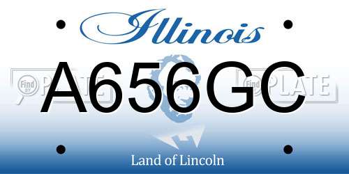 A656GC Illinois License Plate