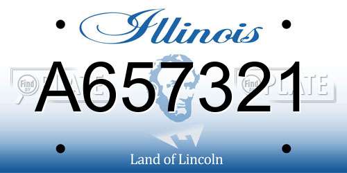 A657321 Illinois License Plate