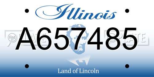 A657485 Illinois License Plate